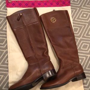 Tory Burch Brown Riding Boots Size 8.5